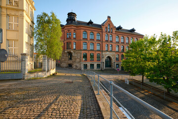 Obraz premium Die historische Altstadt von Zeitz, Burgenlandkreis, Sachsen-Anhalt, Deutschland