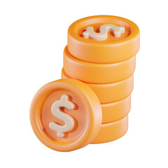 Stack of Coins 3D Icon