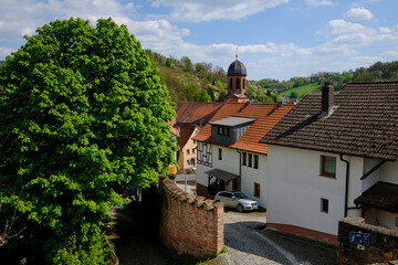 Historische Altstadt in Rieneck im Sinntal, Landkreis Main-Spessart, Unterfranken, Franken, Bayern, Deutschland