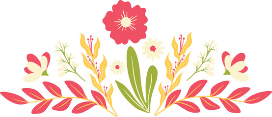 Batik floral bunch illustration