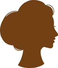 Woman head silhouette