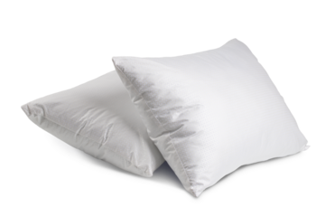 sleep pillows with cotton cover, isolate on a transparent background