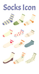 Socks icon bundle for your fashion wear and completed your activity