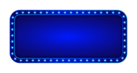 Retro billboard box shape with neon light © hiznysyahril