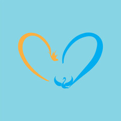 Swan and Bird Love logo.