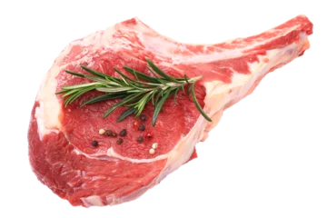 Gordijnen Raw beef steak isolated © valeriy555