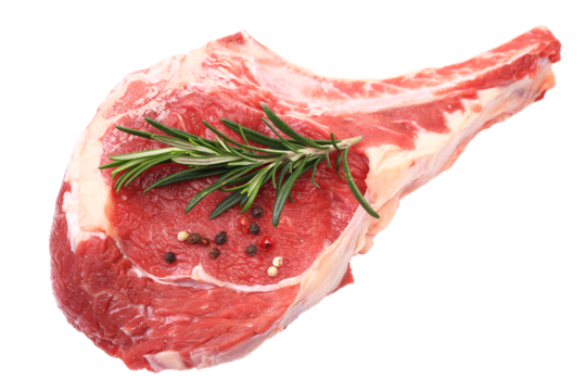 Raw beef steak isolated