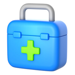 3d medical kit icon illustration