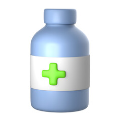 Obraz premium 3d medicine bottle icon illustration