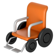 3d wheelchair icon illustration
