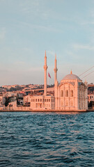 Ortakoy Mosque (as known as the Grand Mecidiye Mosque) on the Bosphorus in Istanbul.