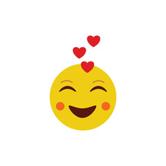 love emoji, february 14 valentine's day, vector icon