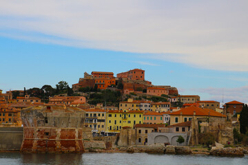 Obraz premium Portoferraio harbor on the island of Elba, Livorno, Italy