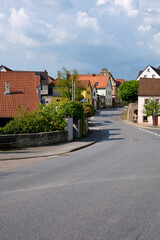 Fototapeta na wymiar Blick auf den Weinort Eußenheim, Landkreis Main-Spessart, Unterfranken, Franken, Bayern, Deutschland