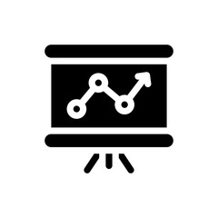 analytics glyph icon