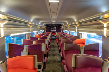 French high-speed train interior