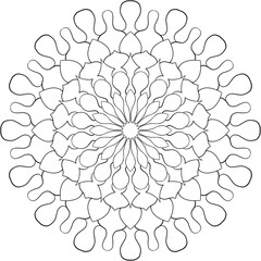 Black and White Pin Mandala Background