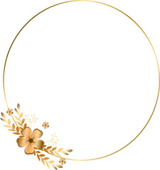 Gold wreath border frame