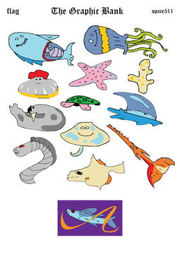 set of fish icons