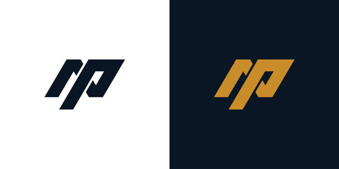 Modern and unique NP logo design