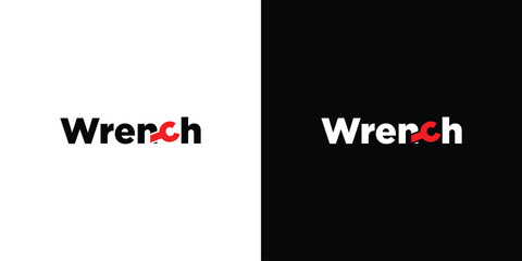 Modern and unique Wrench logo design