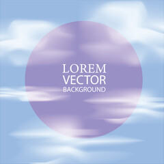 abstract blue cloud vector art  background illustration