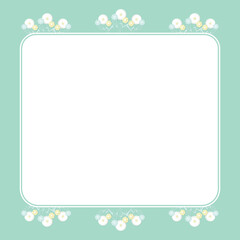 Frame with flowers and place for text. This vector illustration made in papercut technic. It may be a card for wedding, congratulation, invitation, greeting. This composition may be a paper, blank.