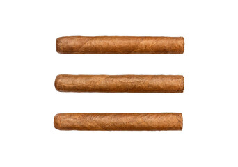 Cuban Cigar isolated on white Background, Havana brown Cigar