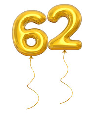 62 Gold Balloon Number