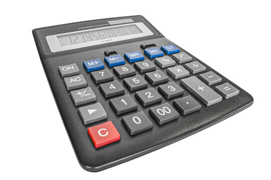 Wide angle photo of the electronic calculator. Finance and mathematic concept. png transparent