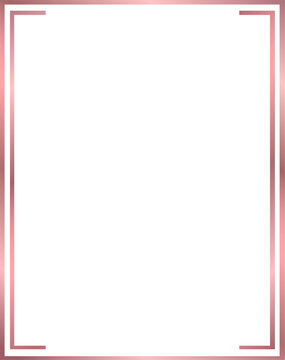 Rose gold foil frame