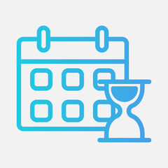 Timetable icon in gradient style, use for website mobile app presentation