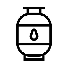 Gas cylinder icon. Propane gas storage. Gas for household use. Vector.