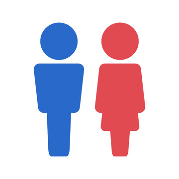 Male and female icon. Men's and women's restroom icon. Vector.