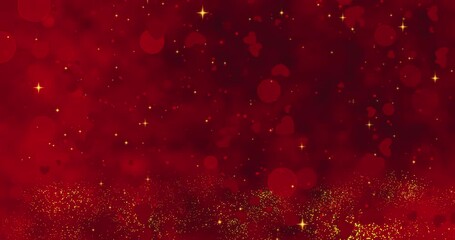 Valentine's Day red Heart Animation, LOVE. Happy Valentines Day loop Background Heart  - Powered by Adobe