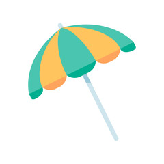 colorful beach umbrellas For protection from summer beach heat.