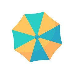 colorful beach umbrellas For protection from summer beach heat.