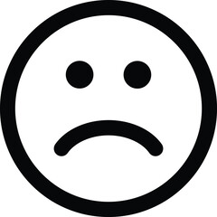sad face icon vector . sad emotion face symbol icon . unhappy icon