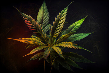 Naklejka na ściany i meble marijuana cannabis leaf background