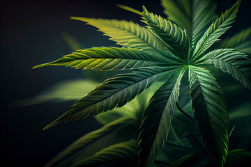 marijuana cannabis leaf background