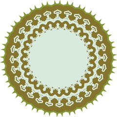 Round frame with a pattern. Vector file for designs.