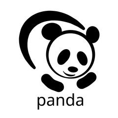 Sleeping panda silhouette.