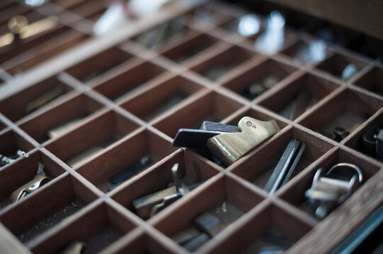 Tools on table