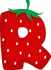 Strawberry Alphabet Cute Font PNG File
