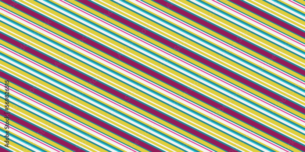 Fototapete colorful diagonal stripes. vector print seamless, for design and pattern making.