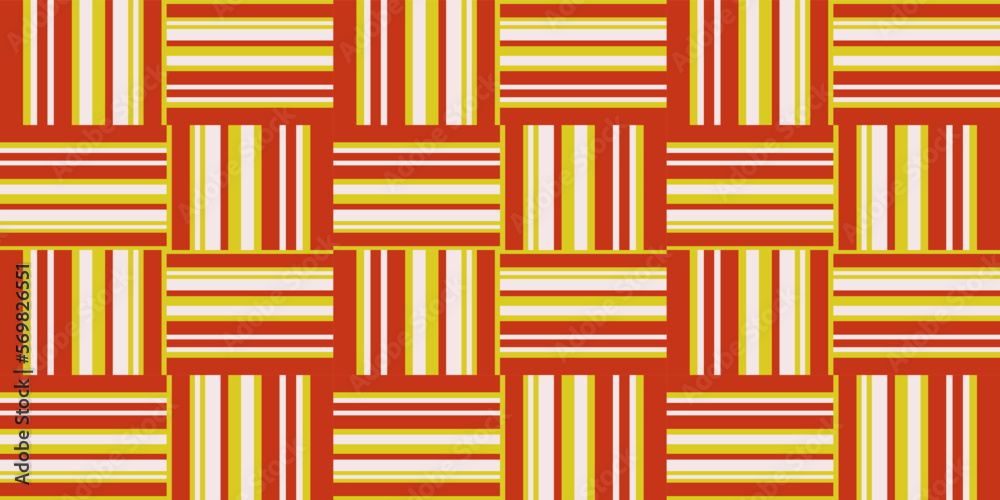Poster Orange-yellow braid, alternating. Vector print seamless, for design and pattern making.