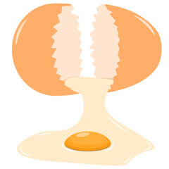 broken egg with yolk