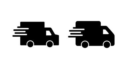 Delivery truck icon vector illustration. Delivery truck sign and symbol. Shipping fast delivery icon