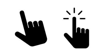 Hand cursor icon vector illustration. cursor sign and symbol. hand cursor icon clik