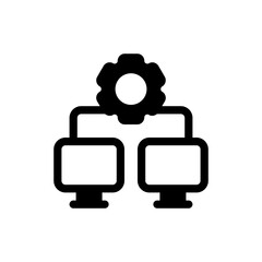 Naklejka premium network glyph icon